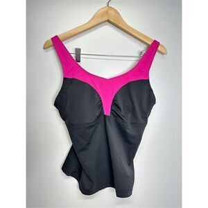 Speedo Fitness‎ Hydro Bra Tankini Pink/Black Size 10